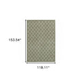 10' X 13' Gray And Ivory Diamond Indoor Area Rug