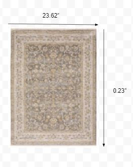 2' X 3' Beige And Ivory Area Rug