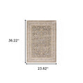 2' X 3' Beige And Ivory Area Rug