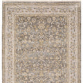 8' Beige Grey Machine Woven Oriental Indoor Runner Rug