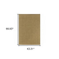 8' Tan Indoor Outdoor Runner Rug