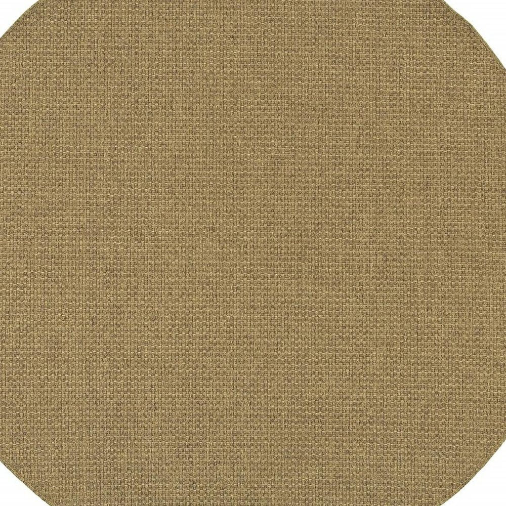 8' Tan Indoor Outdoor Runner Rug