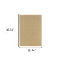 8' Beige Indoor Outdoor Runner Rug