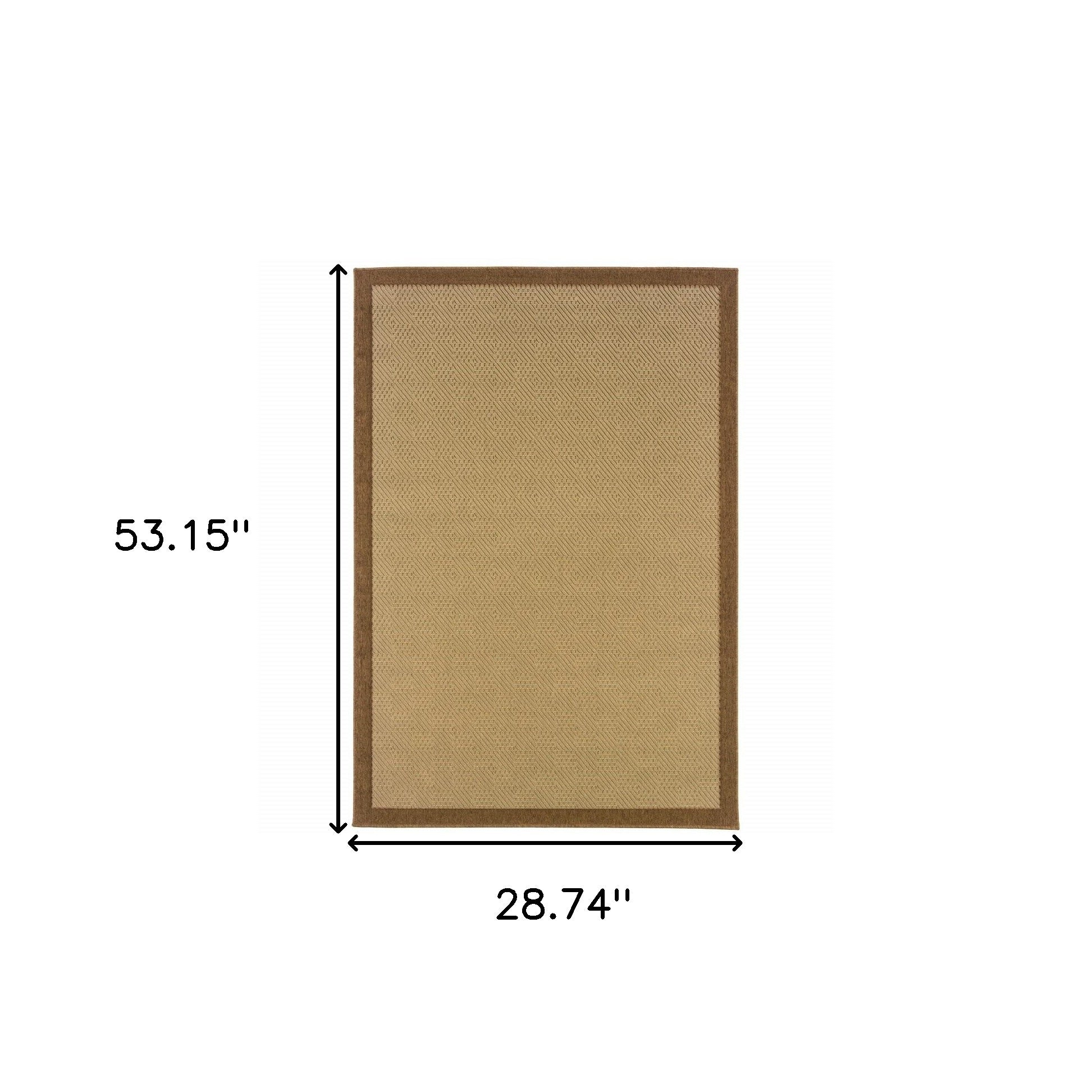 8' X 13' Beige Indoor Outdoor Area Rug