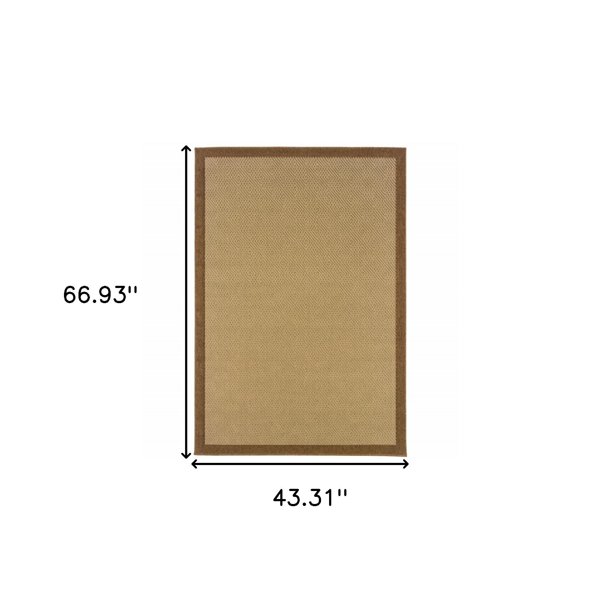 8' X 13' Beige Indoor Outdoor Area Rug
