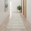 5' X 8' Ivory Distressed Ikat Pattern Area Rug