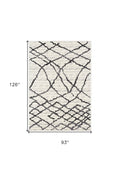 8' X 11' Gray And Black Modern Abstract Area Rug