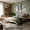 5' X 8' White And Gray Checkered Area Rug
