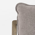 34" Cream and Black Fabric Lounge Chair