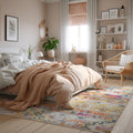 8' Gold And Ivory Southwestern Runner Rug
