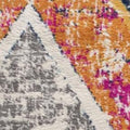 8' Gold And Ivory Southwestern Runner Rug