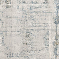 5' X 7' Blue and Ivory Abstract Area Rug