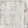4' X 6' Gray and Ivory Abstract Power Loom Area Rug