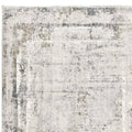 4' X 6' Gray and Ivory Abstract Power Loom Area Rug