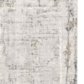 4' X 6' Gray and Ivory Abstract Power Loom Area Rug