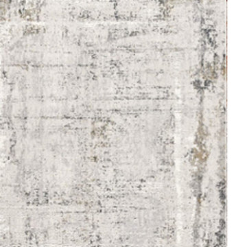 4' X 6' Gray and Ivory Abstract Power Loom Area Rug