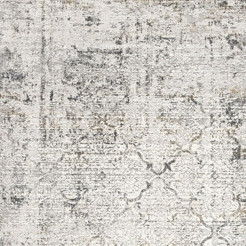 5' X 7' Gray and Ivory Abstract Area Rug