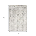 5' X 7' Gray and Ivory Abstract Area Rug