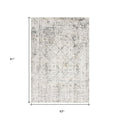 5' X 7' Gray and Ivory Abstract Area Rug