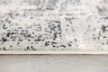 4' X 6' Gray and Ivory Abstract Power Loom Area Rug