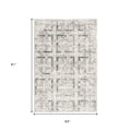 4' X 6' Gray and Ivory Abstract Power Loom Area Rug