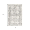 4' X 6' Gray and Ivory Abstract Power Loom Area Rug