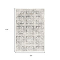 4' X 6' Gray and Ivory Abstract Power Loom Area Rug