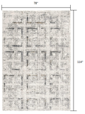 4' X 6' Gray and Ivory Abstract Power Loom Area Rug