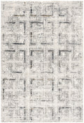 4' X 6' Gray and Ivory Abstract Power Loom Area Rug
