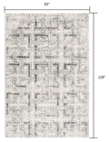4' X 6' Gray and Ivory Abstract Power Loom Area Rug