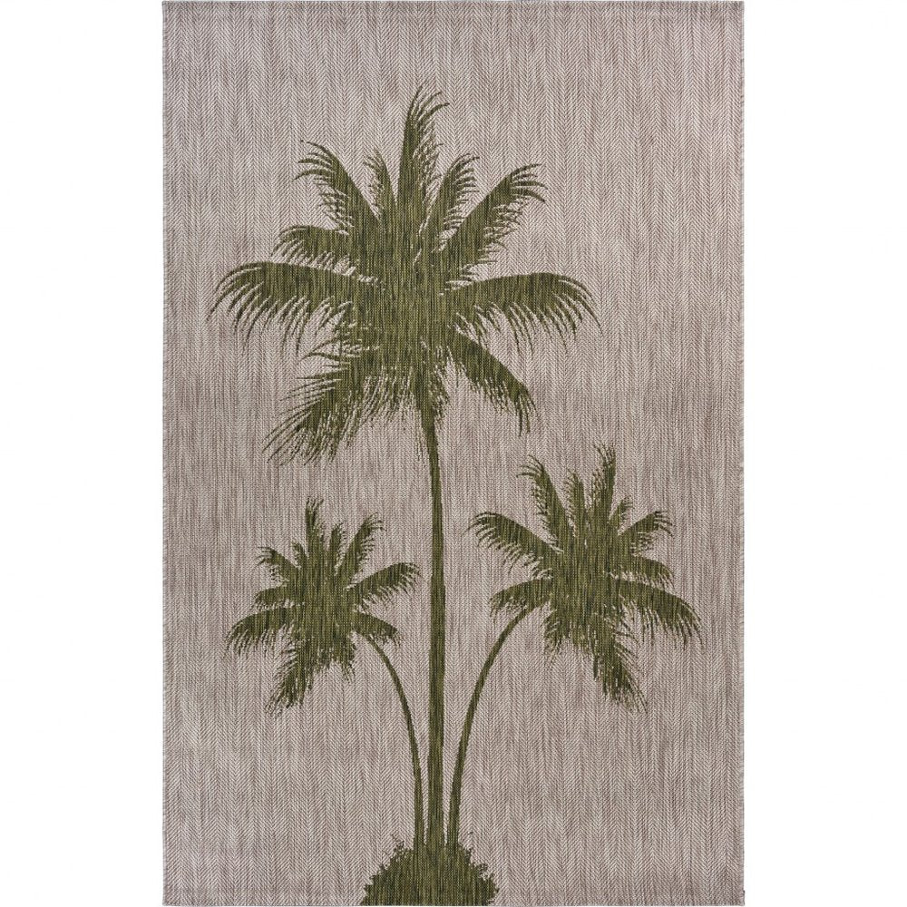 8' X 10' Beige Indoor Outdoor Area Rug