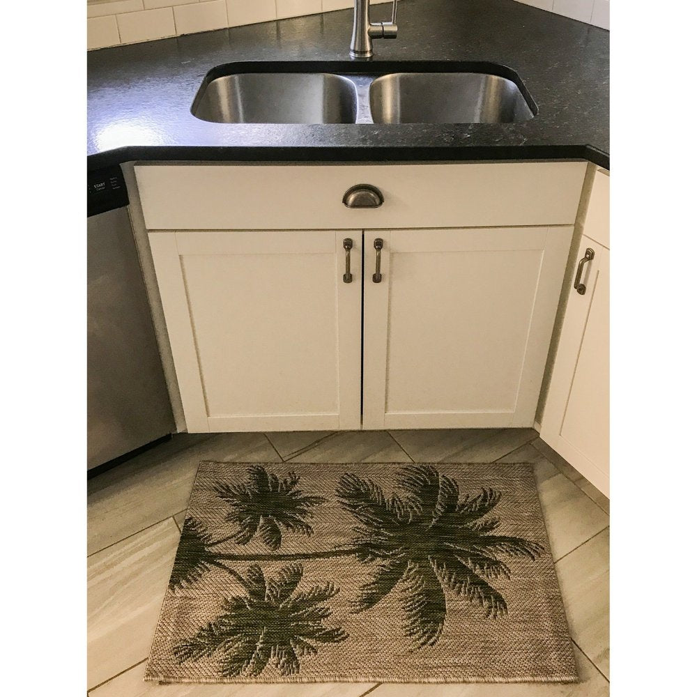 8' X 10' Beige Indoor Outdoor Area Rug