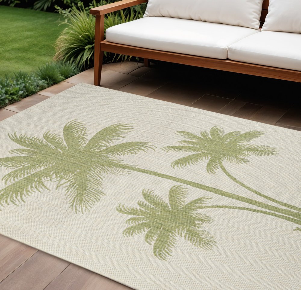 8' X 10' Beige Indoor Outdoor Area Rug