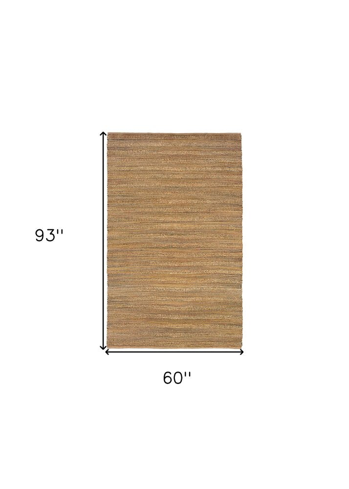 8' X 10' Brown Braided Jute Area Rug