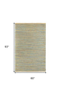 5' X 8' Multitoned Braided Jute Area Rug