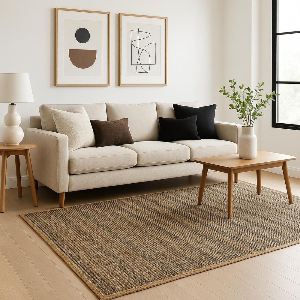 8' X 10' Natural Jute Hand Woven Area Rug