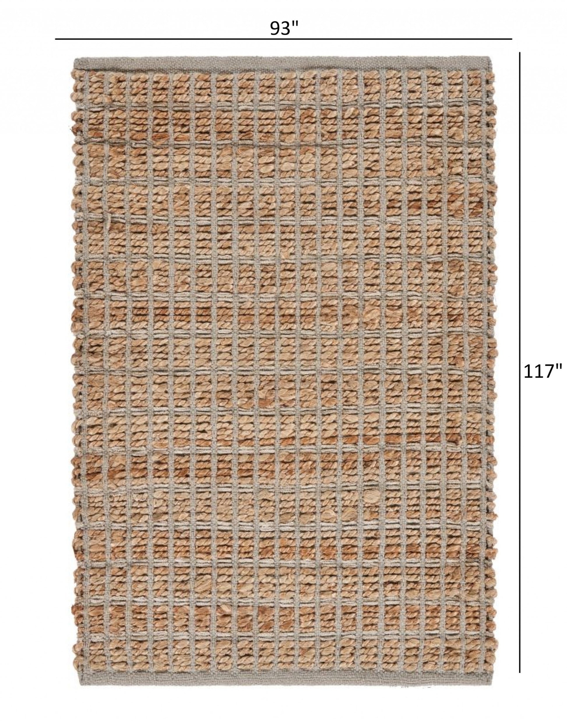 8' X 10' Natural Hand Woven Area Rug