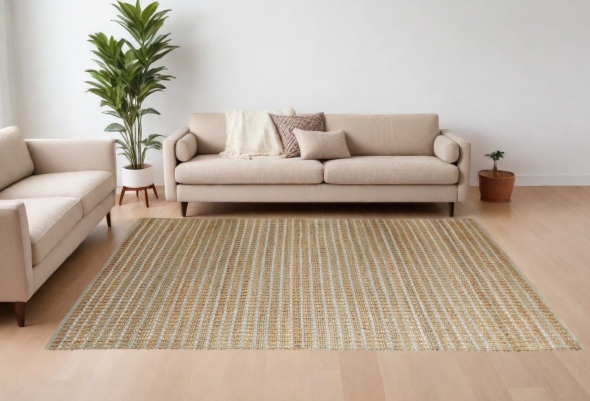 8' X 10' Natural Hand Woven Area Rug