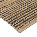 8' X 10' Tan And Black Jute Flatweave Handmade Area Rug