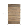 8' X 10' Tan And Black Jute Flatweave Handmade Area Rug
