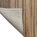 8' X 10' Tan And Black Jute Flatweave Handmade Area Rug