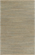 8' X 10' Tan and Blue Undertone Striated Area Rug
