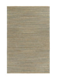 8' X 10' Tan and Blue Undertone Striated Area Rug