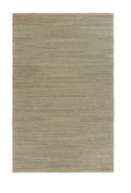 8' X 10' Tan and Blue Undertone Striated Area Rug