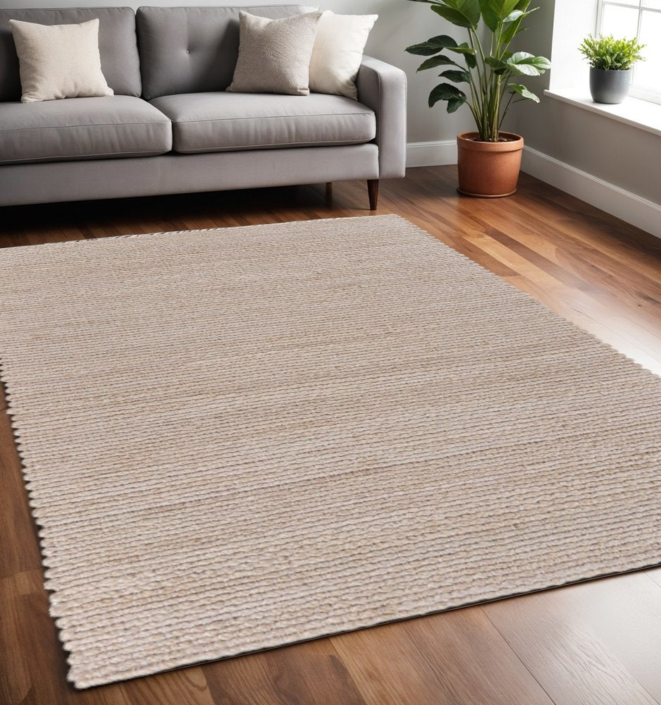 8' X 10' Natural Bleached Contemporary Area Rug