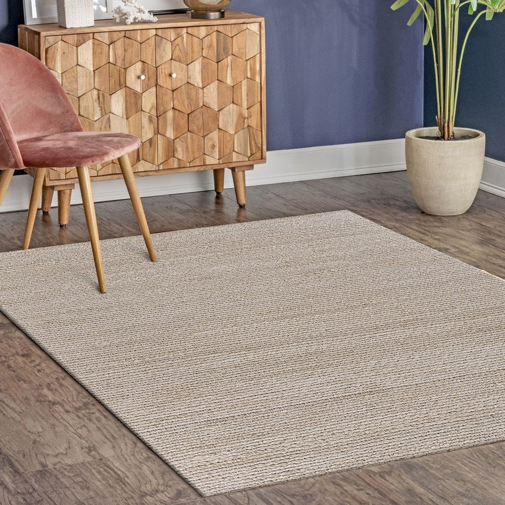 8' X 10' Natural Bleached Contemporary Area Rug