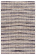 8' X 10' Brown and Gray Striped Area Rug