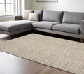 8' X 10' Tan Wool Hand Loomed Area Rug