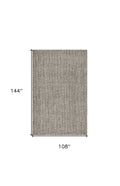 9' X 12' Gray Interwoven Maze Area Rug