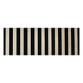 2' X 6' Black and Tan Wide Stripe Washable Runner Rug